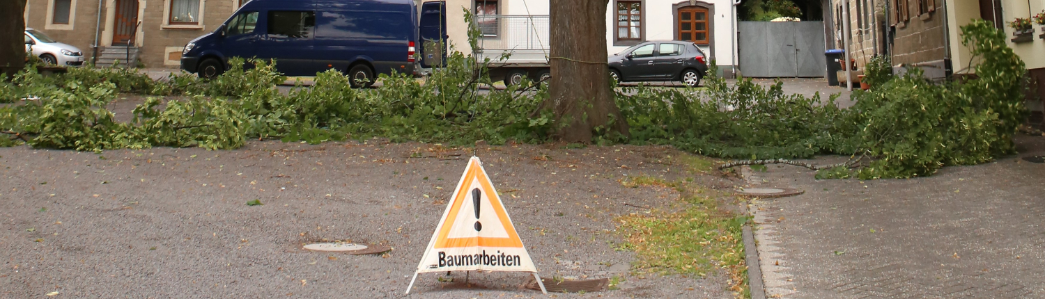 Schild Baumarbeiten